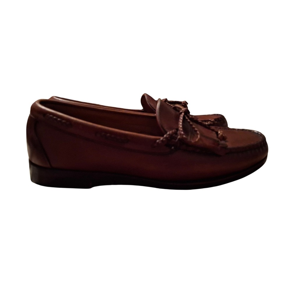 FootJoy Mens 10 E Brown Leather Kiltie Tassel Loafers 79066 Dress Shoe - Picture 3 of 6